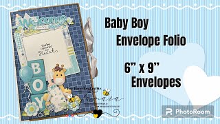 Welcome Little One || 6x9 Envelope Folio || NitWit Baby’s First Boy Collection
