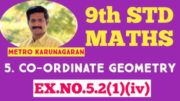 9th Std Maths Ex.5.2(1)(iv) Find distance between (3,-9) and (-2,3)