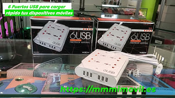 🔋⚡【 Regleta 6 USB + 4 enchufes 】 Marca: Moxom  Modelo: KH-63Y