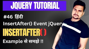 insertAfter() method in jQuery with example