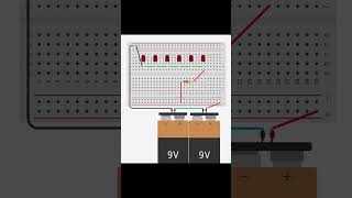Simple Series Circuit on Breadboard | Easy Electronics Project#schoolproject #shorts #project
