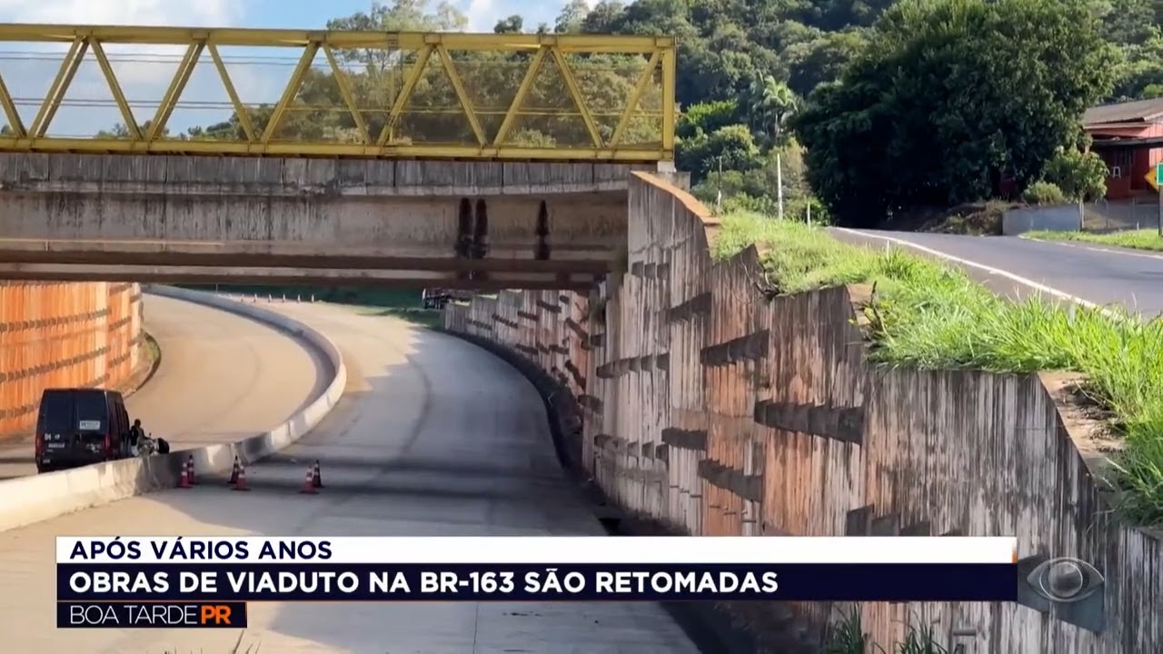 Obras do viaduto na BR-163 são retomadas em Santa Lúcia