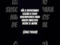 Día 2 intentando llegar a 1000 suscriptores para hacer directos