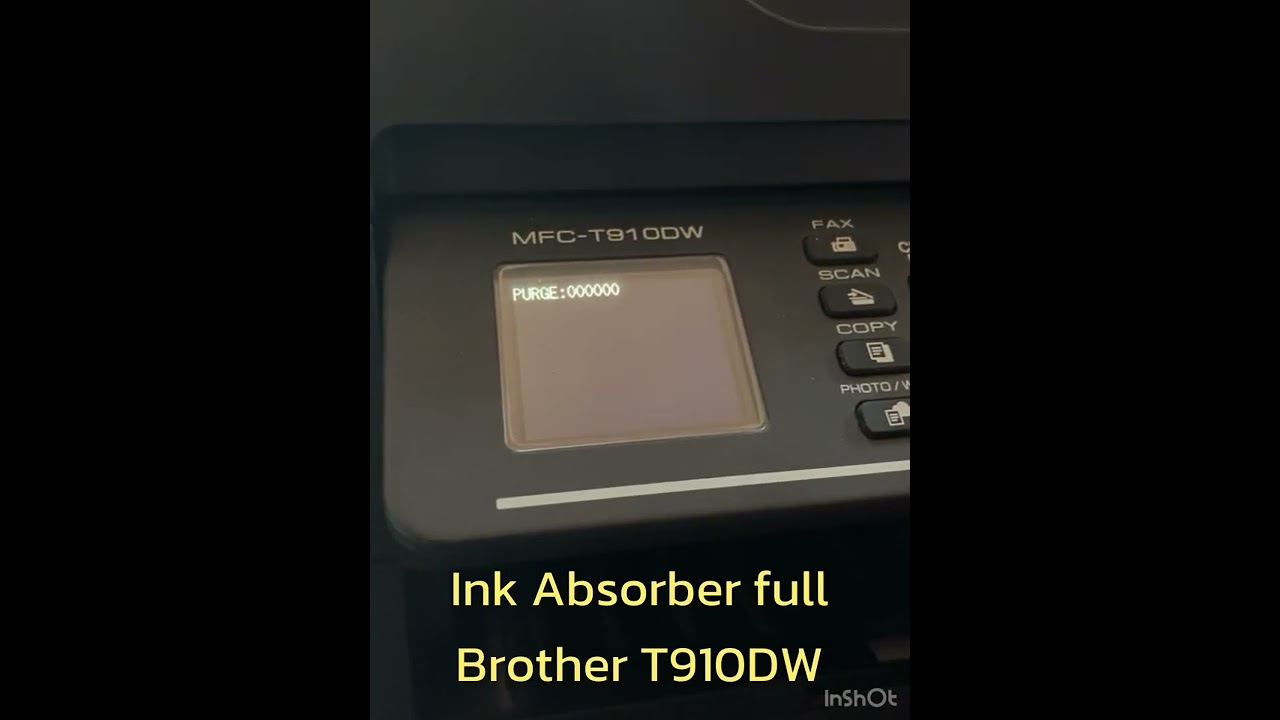 Ink absorber full brother T910DW - YouTube