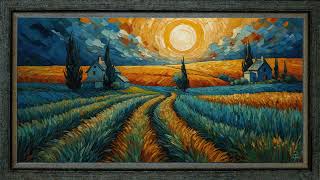 Sunset in the vastness of the field | Tv Art for Samsung The Frame | No Music | 4K