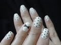 Polka dot & ribbon nail art / 水玉＆リボンネイルアート