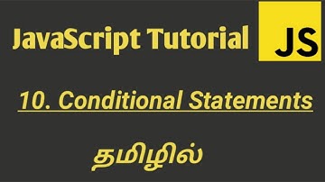 JavaScript Conditional Statements in Tamil | JavaScript Tutorial in Tamil