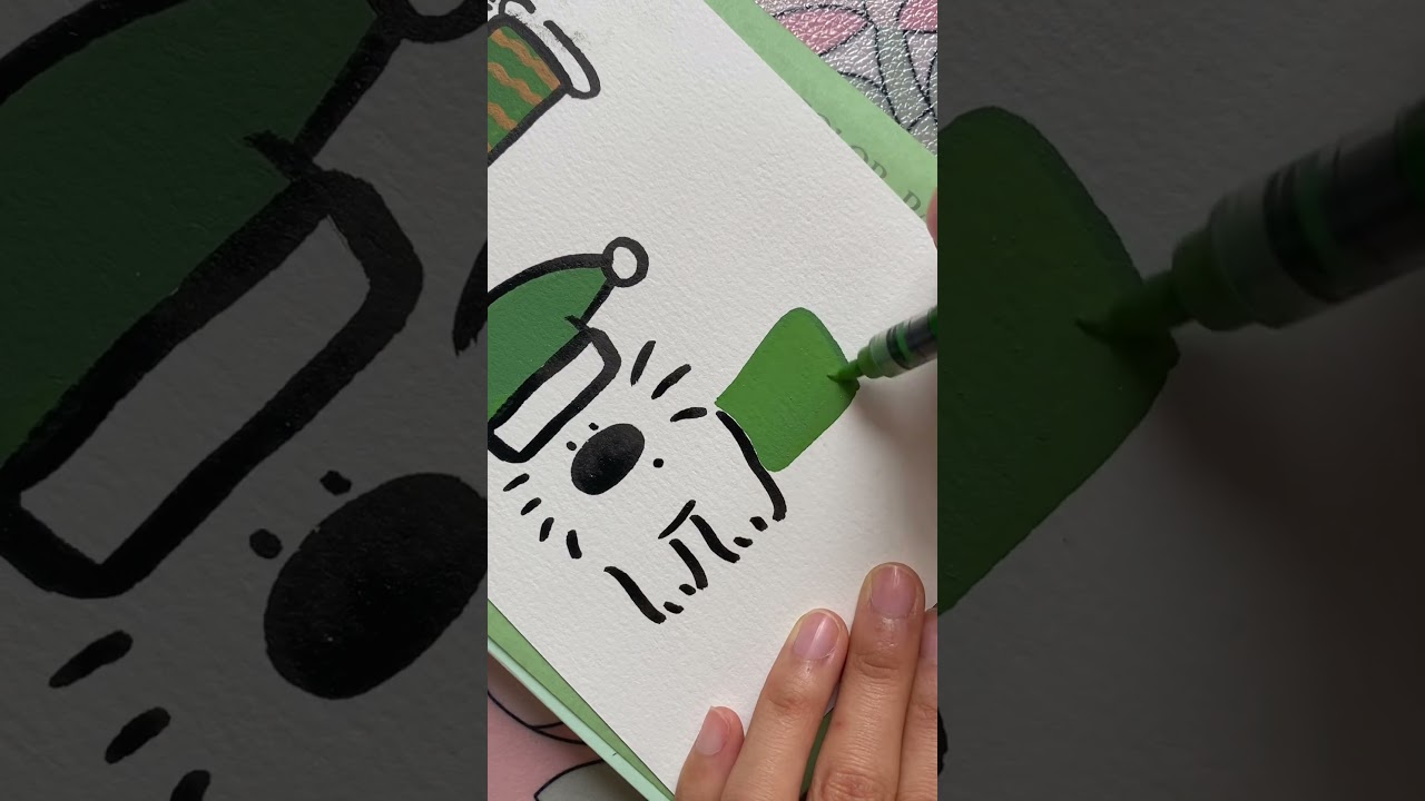 How to draw a Christmas dog 🐕 