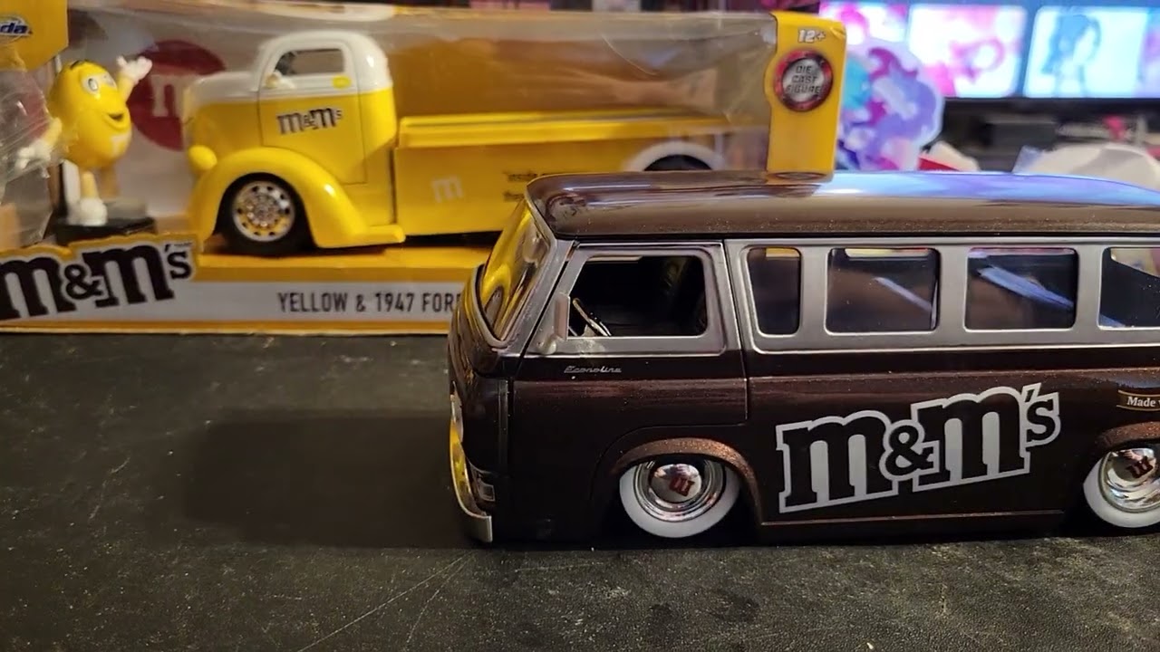 Jada Red M&M & 1965 Ford Econoline.Yes they really exist...