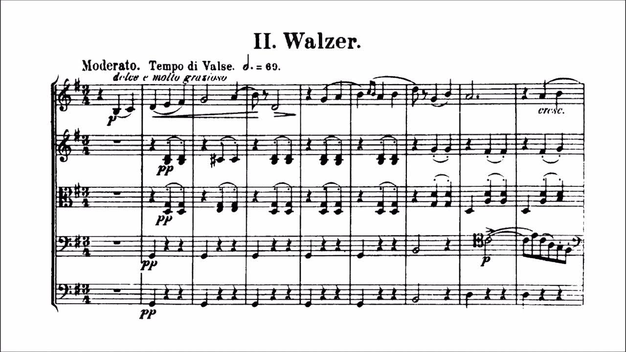 Tchaikovsky Serenade for Strings Op 48. 2nd Part YouTube