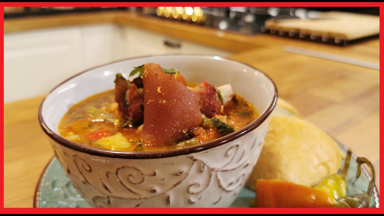 Ciorba Taraneasca cu Afumatura [Ciolan Afumat] cu Ou Zdrente si Otet Home Cooking - Florin Arvunescu