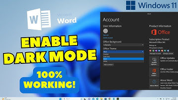 How to Enable DARK MODE in Microsoft Word for Free?