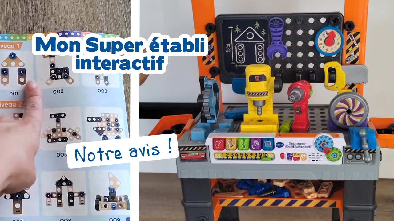 VTech - Mon Super Établi Interactif, Bricolage Enfant, Jeux