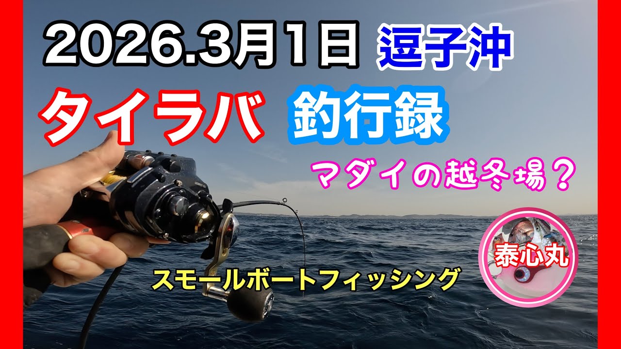 【タイラバ】#68 マダイの越冬場かも？葉山・逗子沖のスモールボートフィッシング！