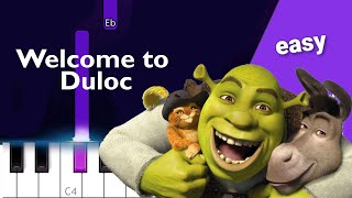 Shrek - Welcome to Duloc  EASY PIANO TUTORIAL