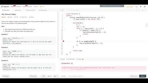Leetcode 402. Remove K Digits