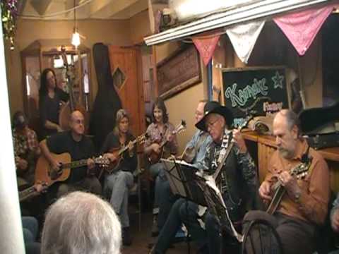 Tim NolEn singing at Sharon Gilchrist's Cowgirls jam