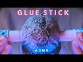 ASMR Glue Stick On Plastic Wrap Crinkly Sticky Sounds For Deep Relaxation No Talking 