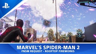 Marvels Spider-Man™ 2 - FNSM Request - Rooftop Fireworks