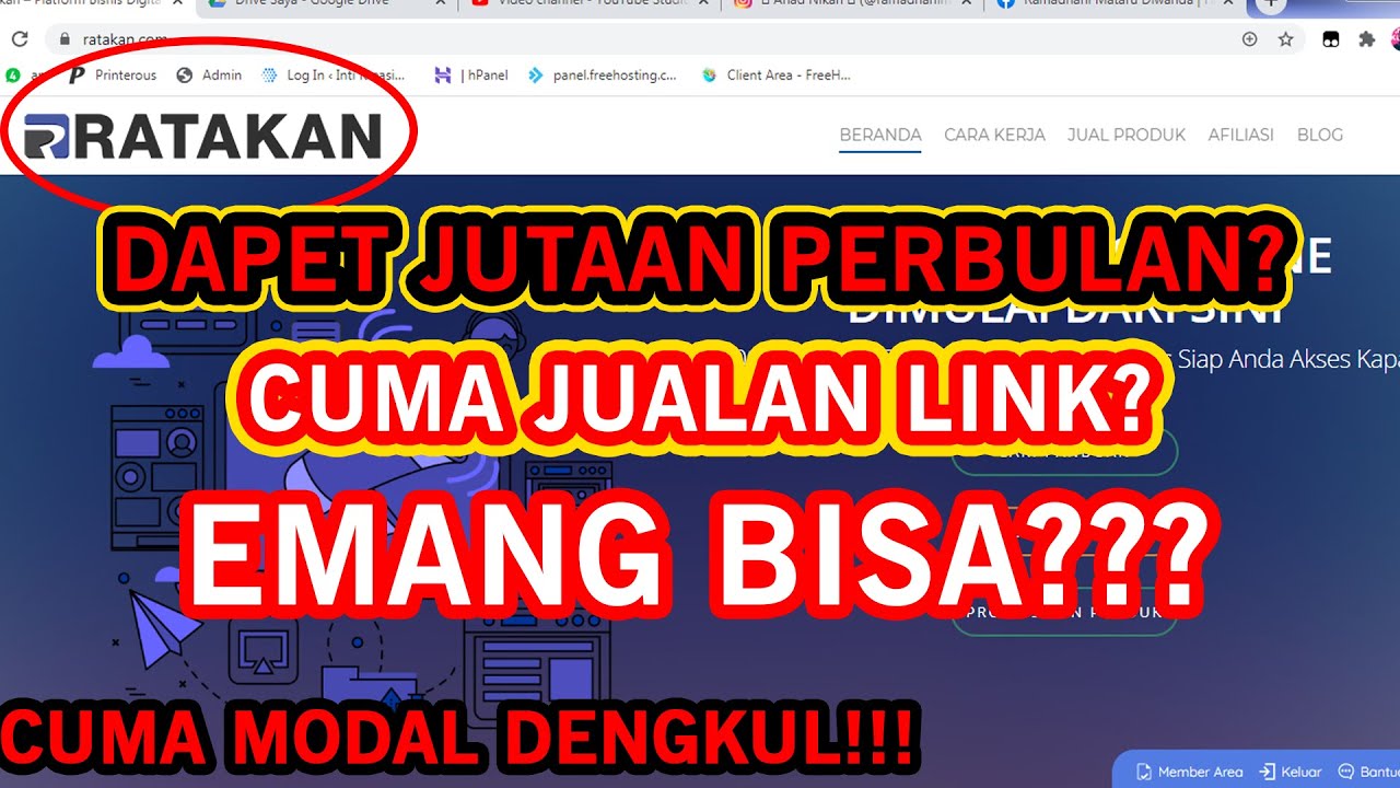 CARA MENDAFTAR DAN MENGHASILKAN UANG DI RATAKAN. MENGHASILKAN UANG TAMBAHAN LEWAT INTERNET.