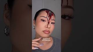 Split Head SFX Makeup #halloween2026 #halloweenmakeup #scarymakeup #sfxmakeup #mehron