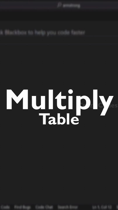 Multiply Table in Python|Crazy Codes|Python Tutorial Tamil|Python ...