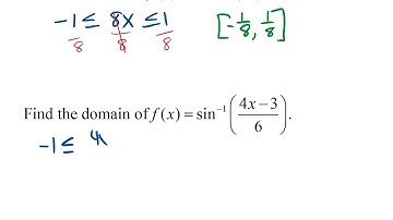 Finding Domain of Inverse Trig Function with x in it
