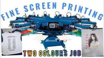 M&R AutoMatic Screen Printing Machine Two Colours Job #22
