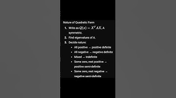 Nature of Quadratic form