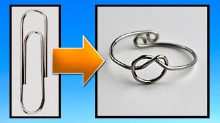 Paperclip Wire Knot Ring Tutorial