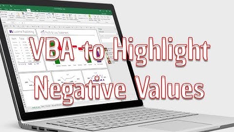 VBA to Highlight Negative Values
