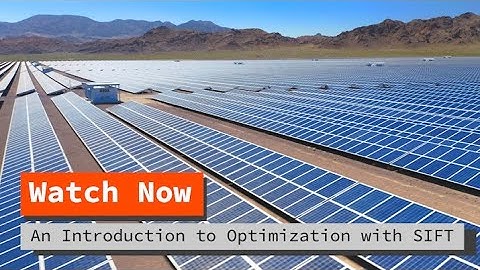 Solar Design Optimization with SIFT