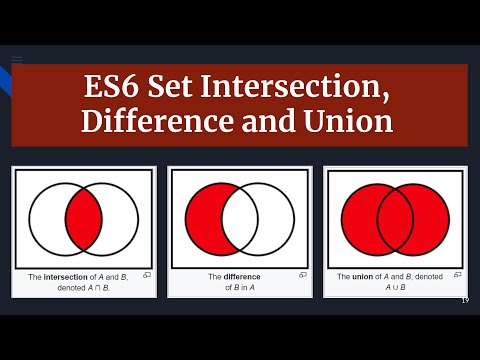 ES6 Set Operations: Intersection, difference, Union