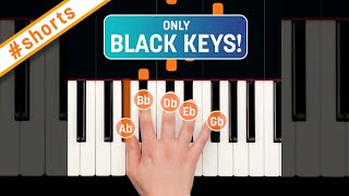 Impress on piano playing only black keys! (5-notes) #shorts