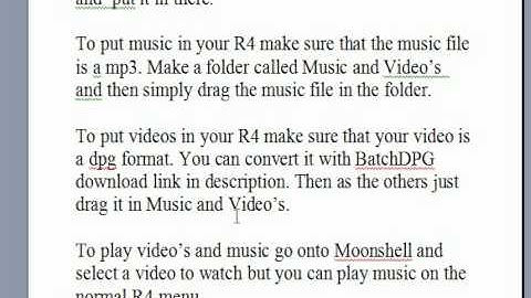 How to put games music an video