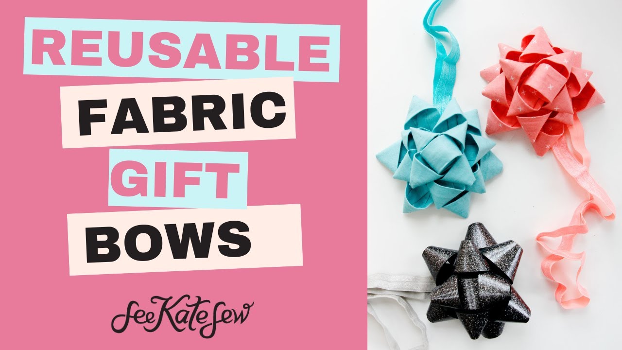 Reusable Fabric Gift Wrap with Ribbon