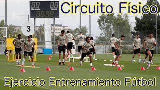 Circuito Físico. Ejercicio Entrenamiento Fútbol Del Atco Baleares-Santanyí De La 3ª Rfef Balear