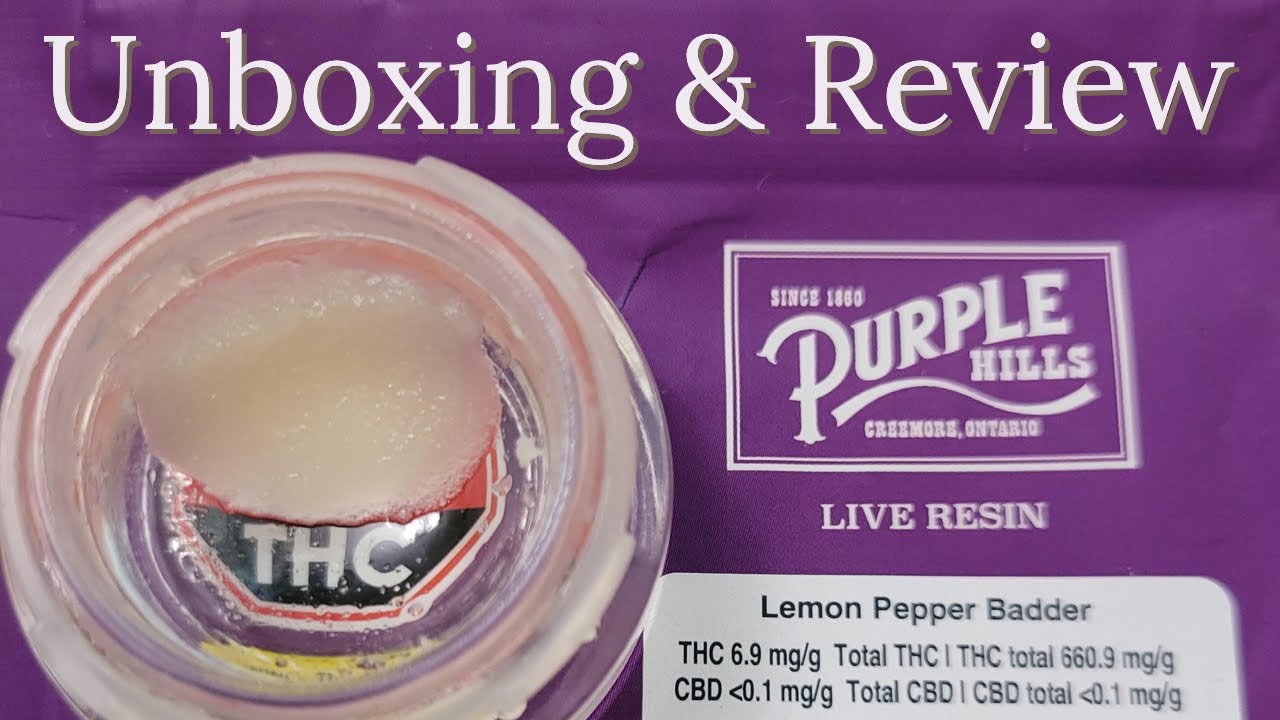 Purple Hills Lemon Pepper Badder Live Resin Unboxing & Review