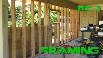 Turning a Carport Into an Enclosed Garage-  DIY Framing| Pt. 1