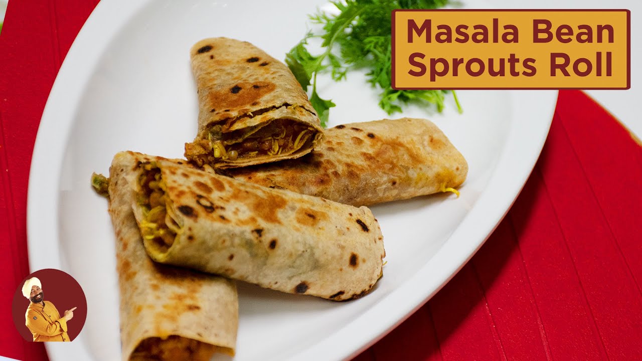 Masala Bean Sprouts Roll | मसाला बीन स्प्रोउट रोल | Tiffin Recipe | Healthy Roll | Chef Harpal Singh | chefharpalsingh