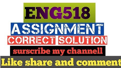 Eng518 Assignment 1 solution 2024