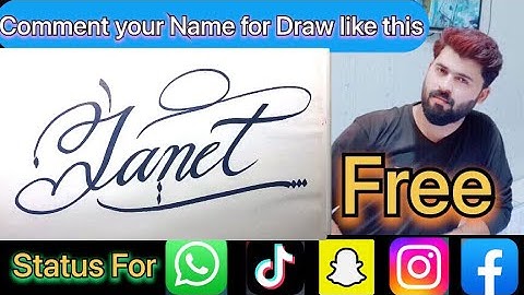 Janet Name Signature Calligraphy Status | How to Cursive write with cut Marker #janet @janet