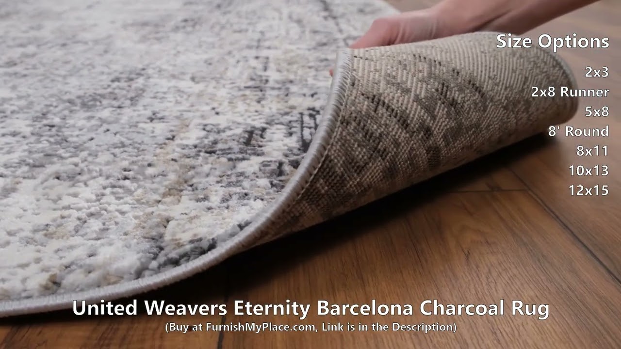 United Weavers Eternity Barcelona Charcoal Rug