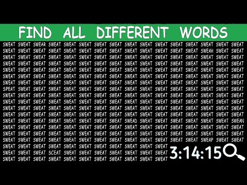 Word Search Puzzles #39 How Good Are Your Eyes ? CAN YOU FIND THE HIDDEN WORDS ? Sweah - Sweap