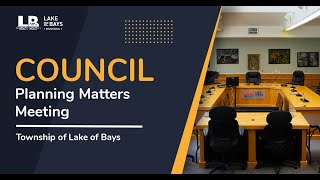 May 26, 2026 Council (Planning Matters) Meeting