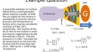 Gas Turbine Adiabatic Process Example 3