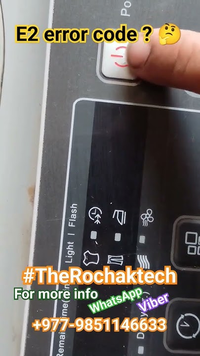 E2 error code on washing machine top loading #therochaktech #diy # ...