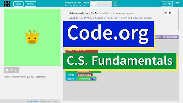 Pet Giraffe CS Express Lesson 37.1 - Course F 23.1 Code.org Tutorial with Answers