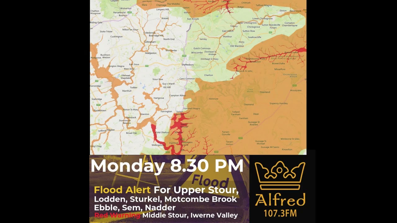 Monday Flood Alerts For Shaftesbury Area