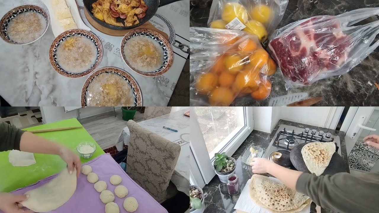 VLOG/EVƏ AYLIQ ƏT ALDIĞ 🥩 BALQABAG VƏ GÖYƏRTİ QUTABİ BİSİRDİM